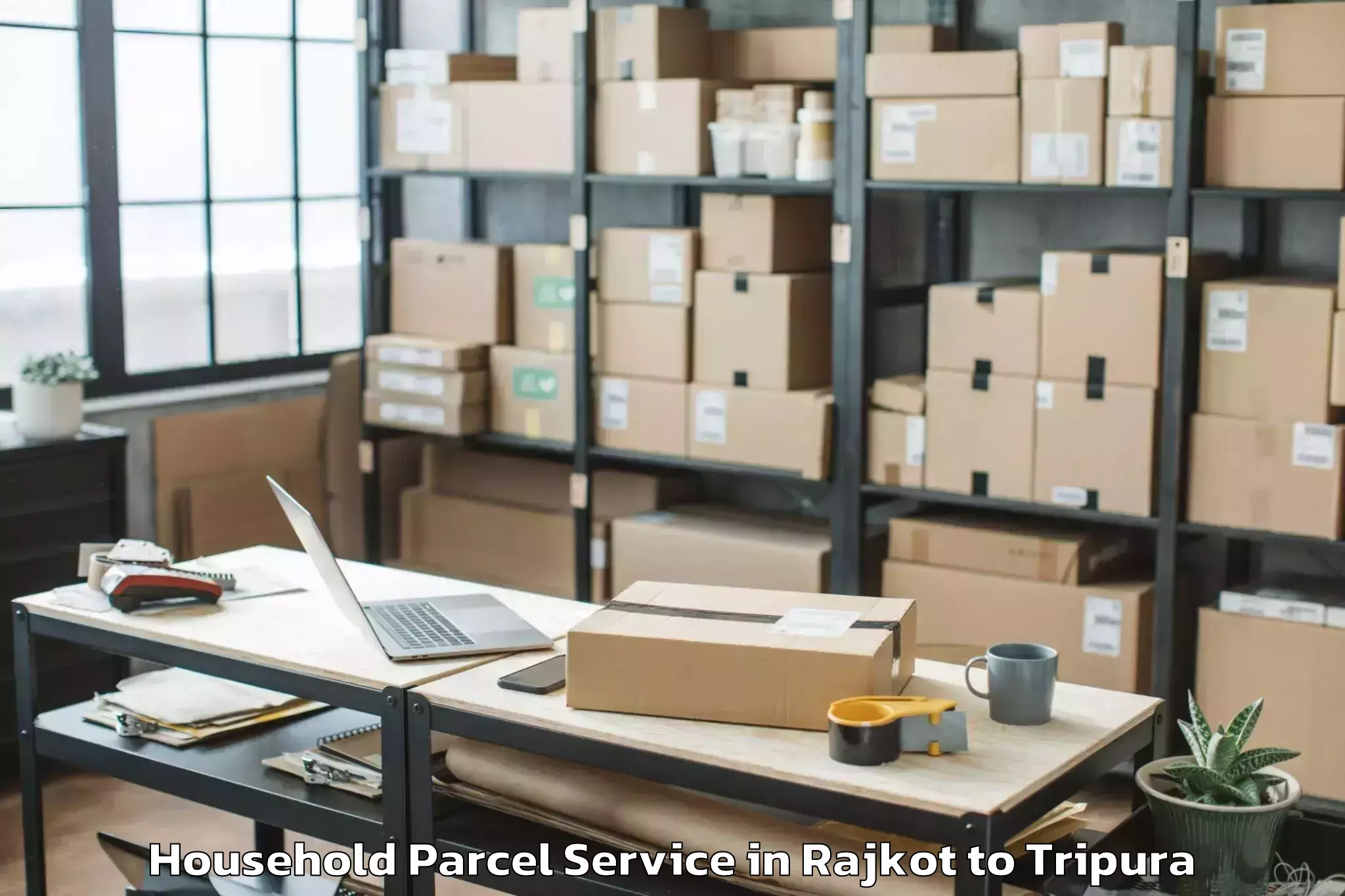 Book Your Rajkot to Tripura Household Parcel Today